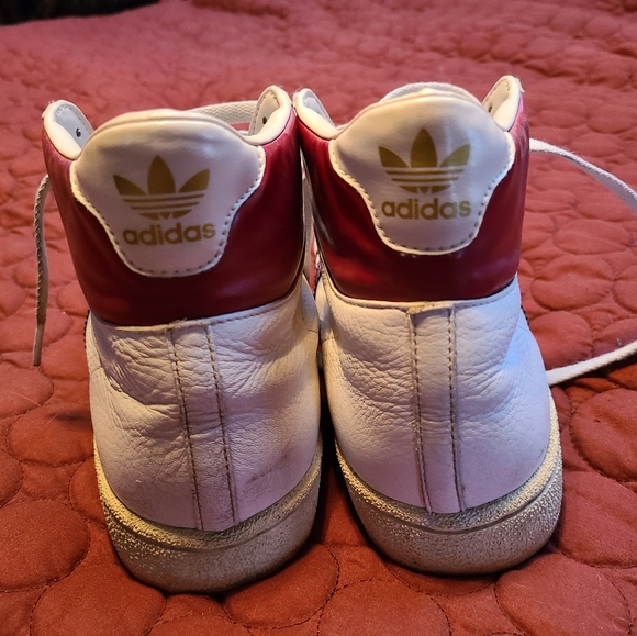 Men's 9 women's 11 Adidas leather high-top sneakers - Picture 2 of 4